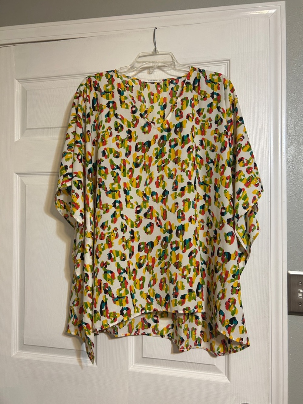 Caramela Whitley Multicolor Abstract Print Oversized Top